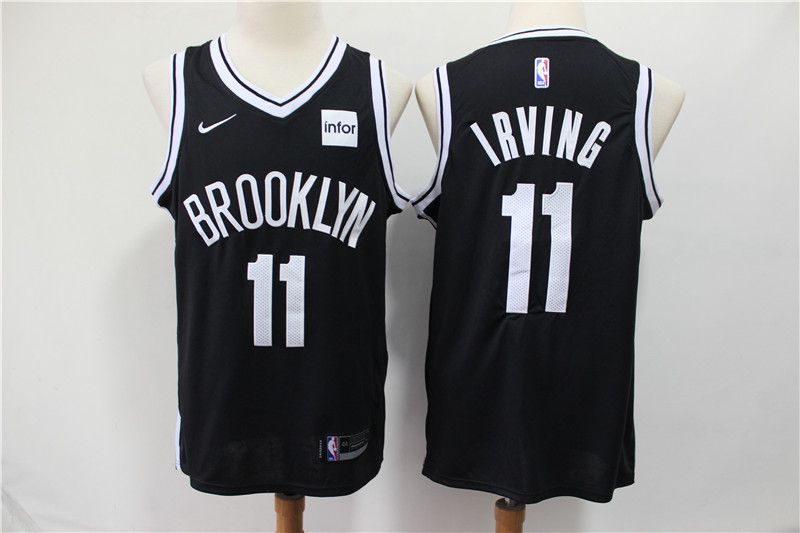 Men Brooklyn Nets #11 Irving Black Nike Game NBA Jerseys